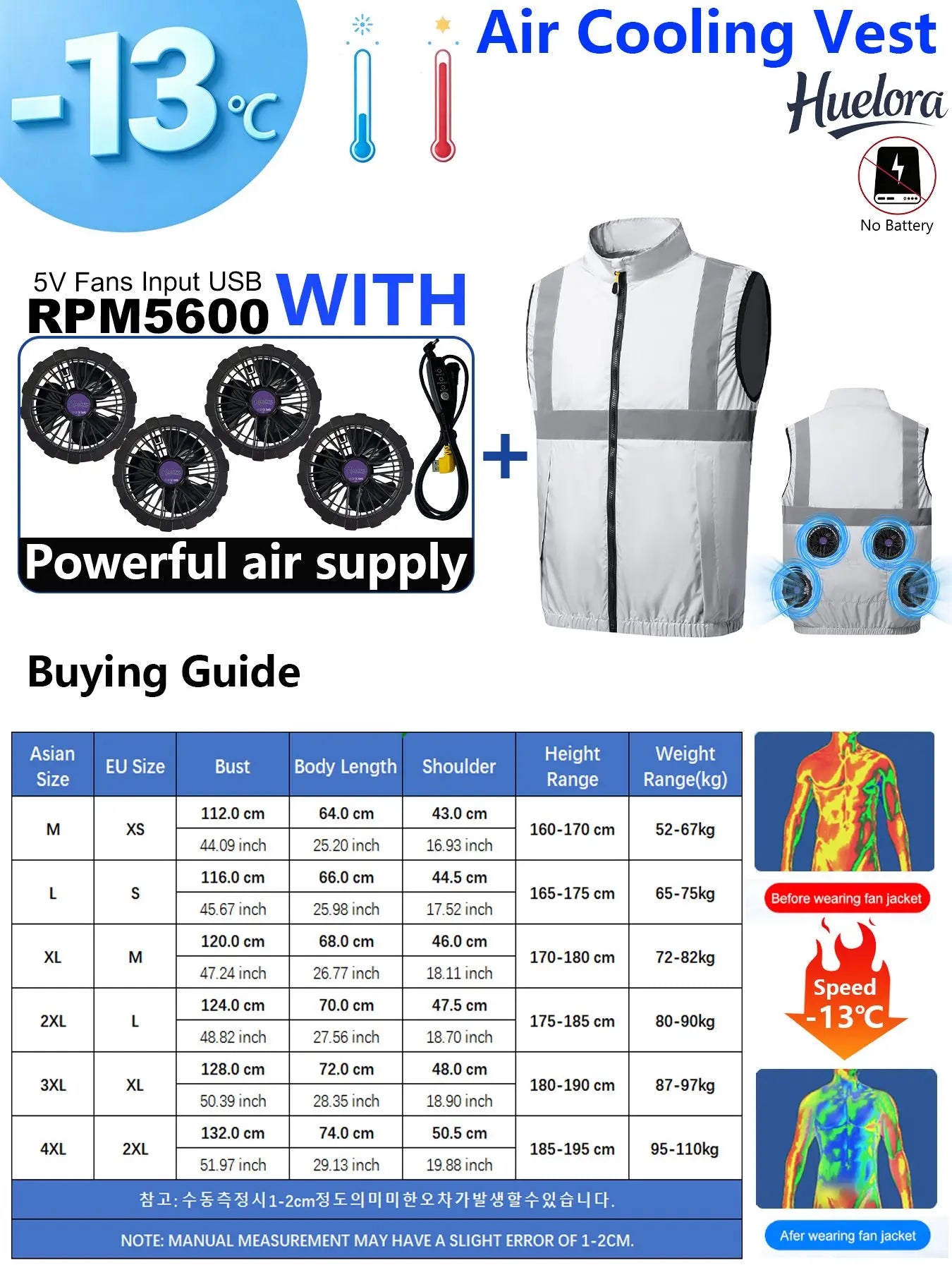 4FAN Solid Color Stand Collar Air Cooling Vest Men Dual Fans USB Summer Work Sleeveless Waistcoat Outdoor Fishing Cooling Jacket