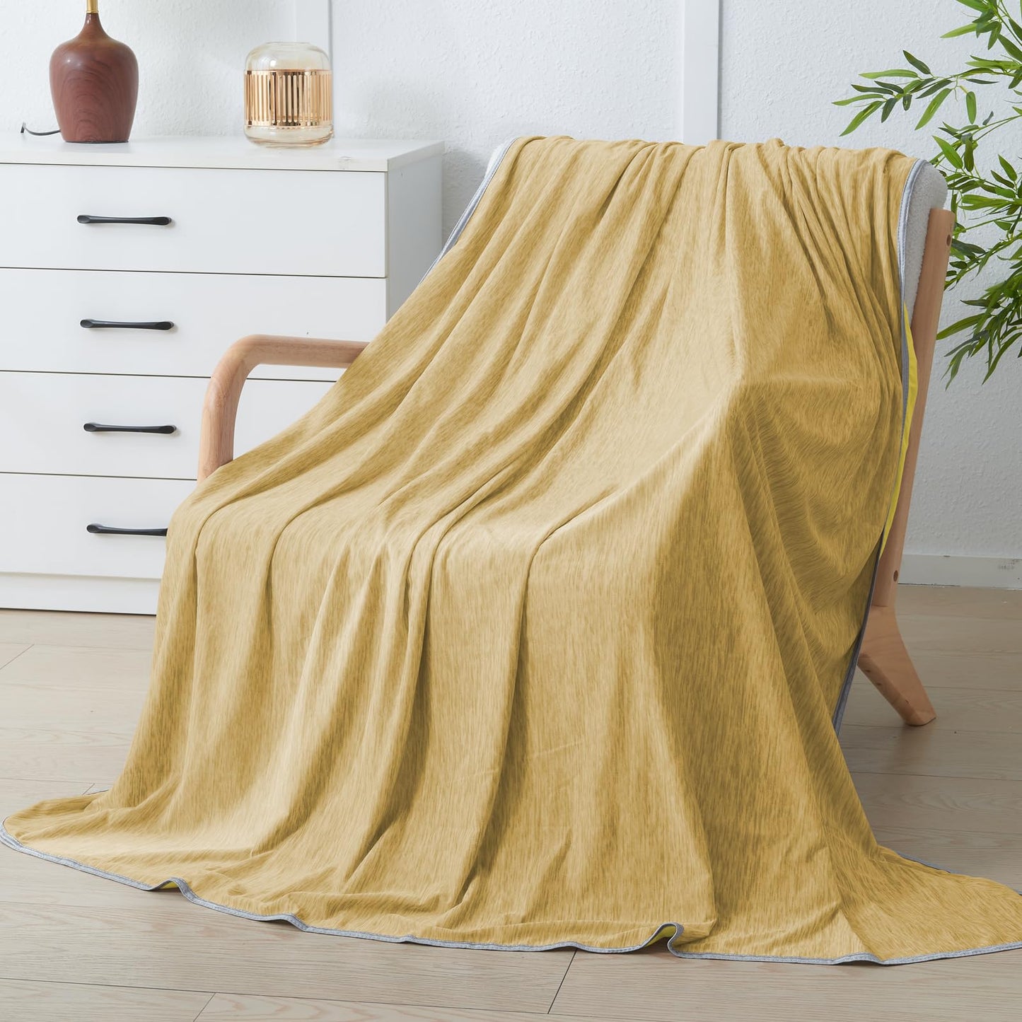 Cooling Blanket for Hot Sleepers Queen Size 90"x90", Summer Ice Cold Blanket Absorbs Heat to Keep Body Cool for Night Sweats, Lightweight Breathable Cold Blankets for Sleeping Bed & Sofa