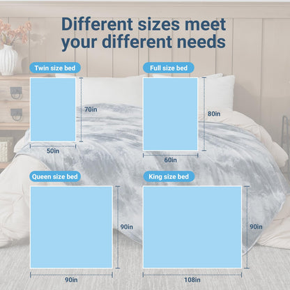 Cooling Blanket for Hot Sleepers Queen Size 90"x90", Summer Ice Cold Blanket Absorbs Heat to Keep Body Cool for Night Sweats, Lightweight Breathable Cold Blankets for Sleeping Bed & Sofa