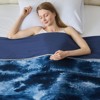 Cooling Blanket for Hot Sleepers Queen Size 90"x90", Summer Ice Cold Blanket Absorbs Heat to Keep Body Cool for Night Sweats, Lightweight Breathable Cold Blankets for Sleeping Bed & Sofa