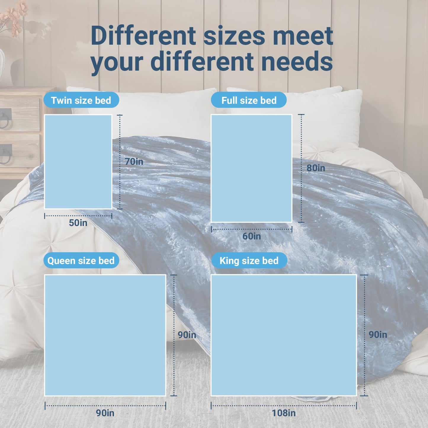 Cooling Blanket for Hot Sleepers Queen Size 90"x90", Summer Ice Cold Blanket Absorbs Heat to Keep Body Cool for Night Sweats, Lightweight Breathable Cold Blankets for Sleeping Bed & Sofa
