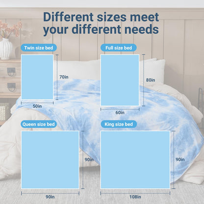 Cooling Blanket for Hot Sleepers Queen Size 90"x90", Summer Ice Cold Blanket Absorbs Heat to Keep Body Cool for Night Sweats, Lightweight Breathable Cold Blankets for Sleeping Bed & Sofa