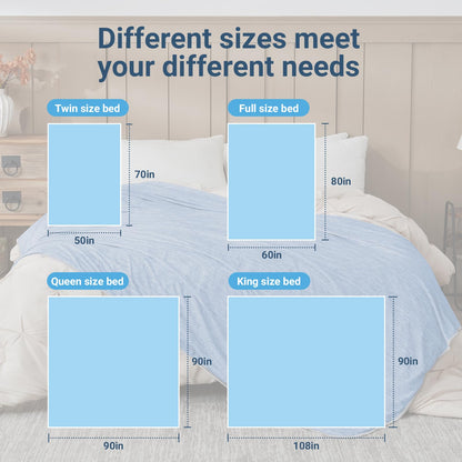 Cooling Blanket for Hot Sleepers Queen Size 90"x90", Summer Ice Cold Blanket Absorbs Heat to Keep Body Cool for Night Sweats, Lightweight Breathable Cold Blankets for Sleeping Bed & Sofa