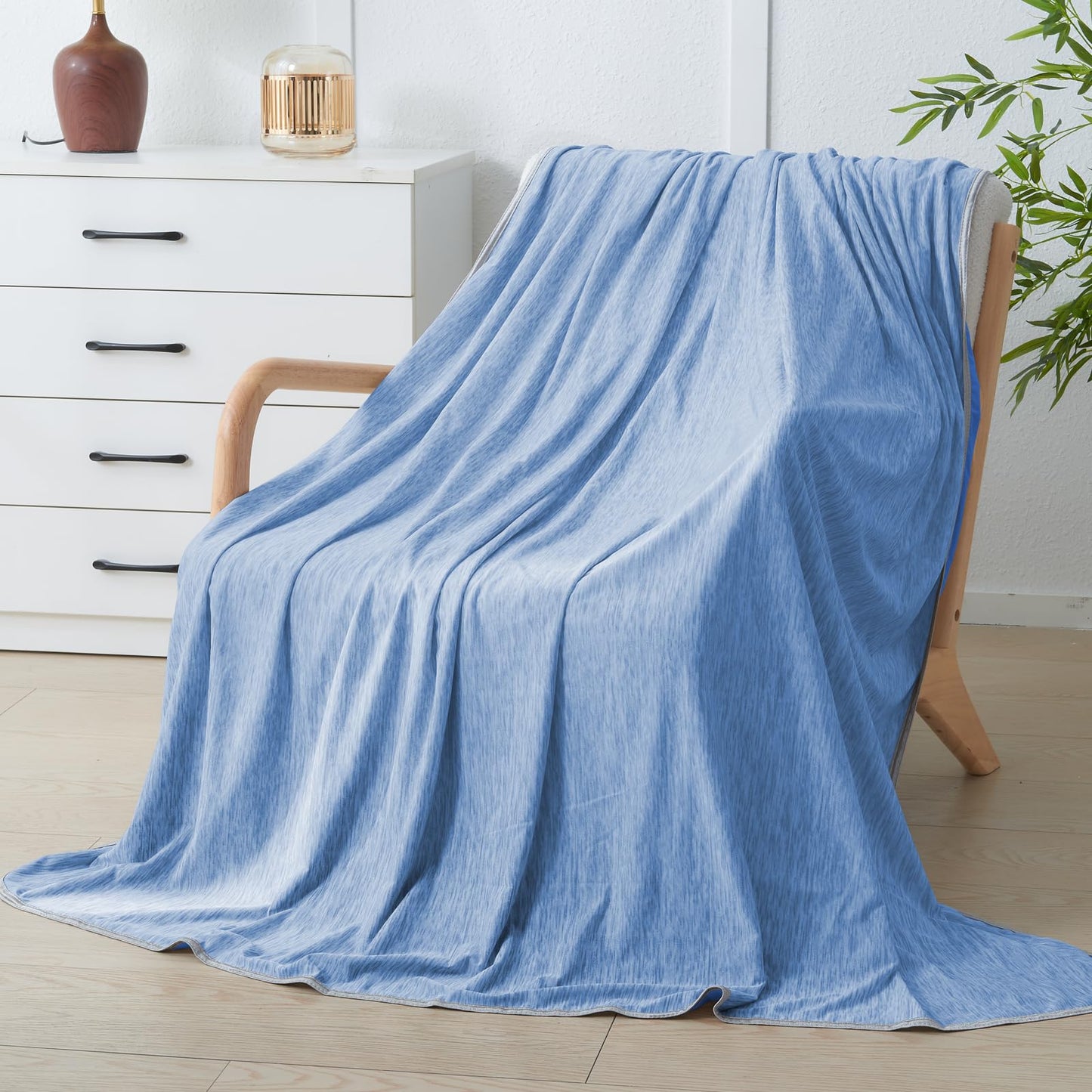 Cooling Blanket for Hot Sleepers Queen Size 90"x90", Summer Ice Cold Blanket Absorbs Heat to Keep Body Cool for Night Sweats, Lightweight Breathable Cold Blankets for Sleeping Bed & Sofa