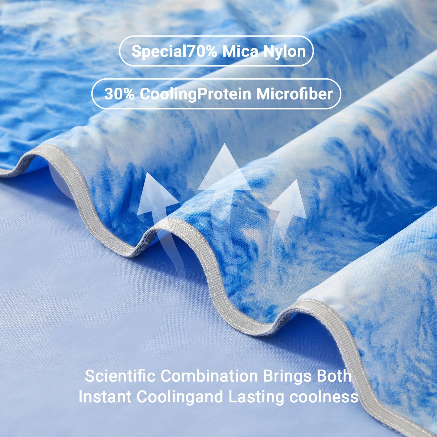 Cooling Blanket for Hot Sleepers Queen Size 90"x90", Summer Ice Cold Blanket Absorbs Heat to Keep Body Cool for Night Sweats, Lightweight Breathable Cold Blankets for Sleeping Bed & Sofa