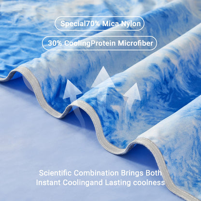 Cooling Blanket for Hot Sleepers Queen Size 90"x90", Summer Ice Cold Blanket Absorbs Heat to Keep Body Cool for Night Sweats, Lightweight Breathable Cold Blankets for Sleeping Bed & Sofa