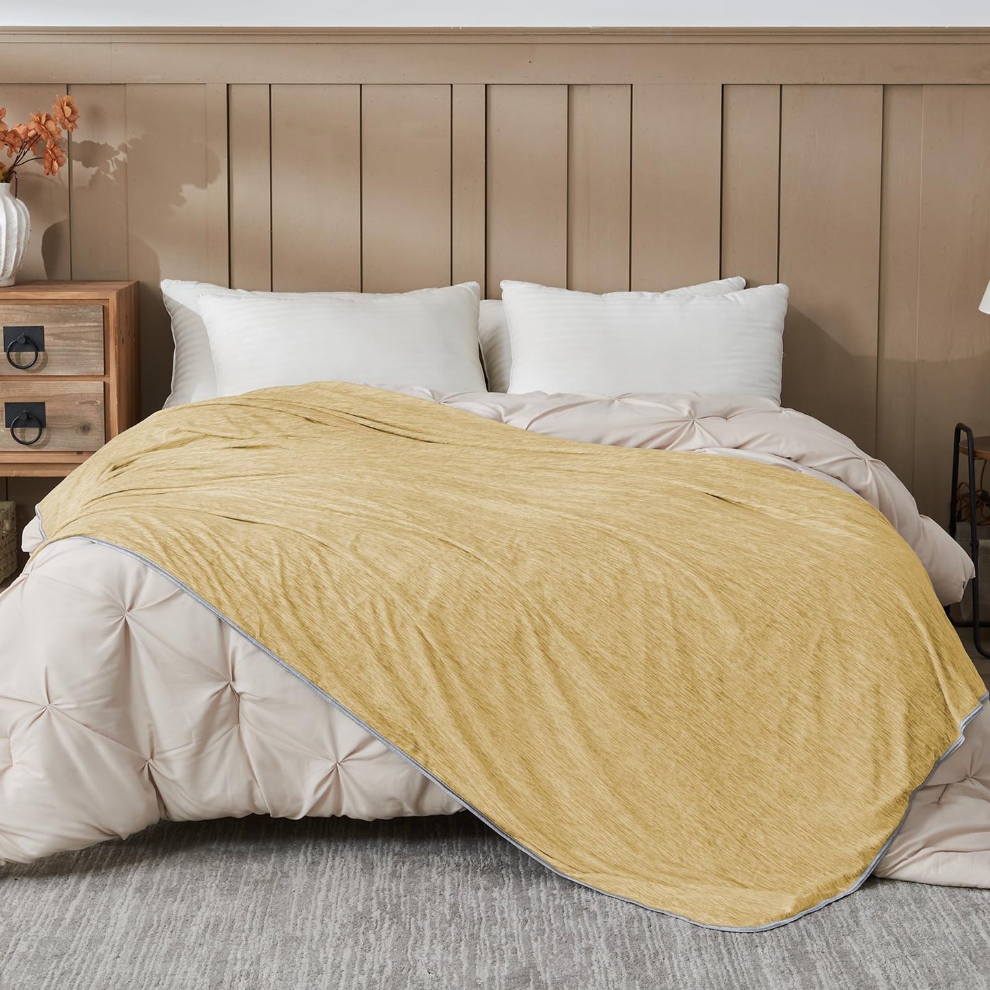 Cooling Blanket for Hot Sleepers Queen Size 90"x90", Summer Ice Cold Blanket Absorbs Heat to Keep Body Cool for Night Sweats, Lightweight Breathable Cold Blankets for Sleeping Bed & Sofa