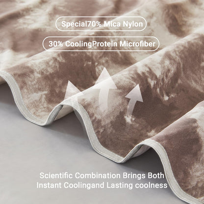 Cooling Blanket for Hot Sleepers Queen Size 90"x90", Summer Ice Cold Blanket Absorbs Heat to Keep Body Cool for Night Sweats, Lightweight Breathable Cold Blankets for Sleeping Bed & Sofa