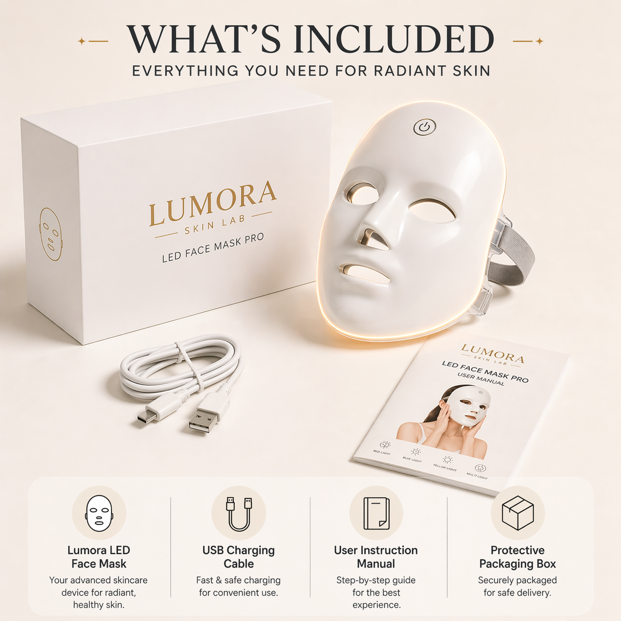Lumora® LED Face Mask Pro