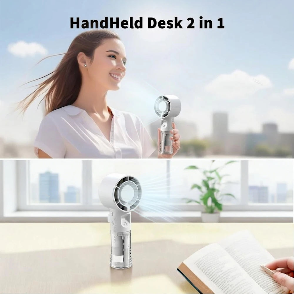 Portable Mini Humidifier Spray Fan Handheld Water Mist Fan Rechargeable Personal Hand Fan Small Water Spray Fan For Outdoor