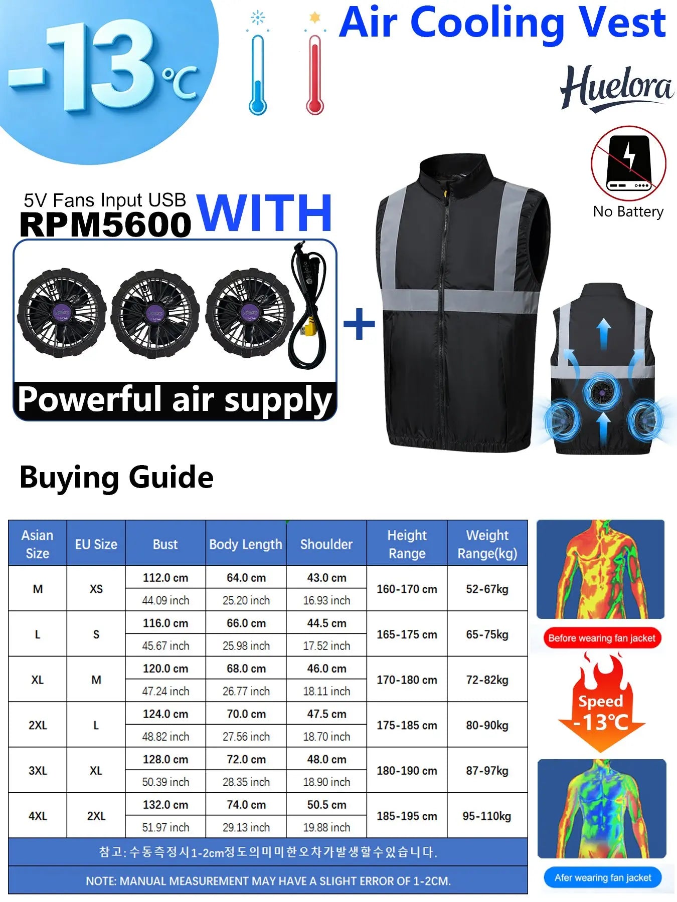 4FAN Solid Color Stand Collar Air Cooling Vest Men Dual Fans USB Summer Work Sleeveless Waistcoat Outdoor Fishing Cooling Jacket