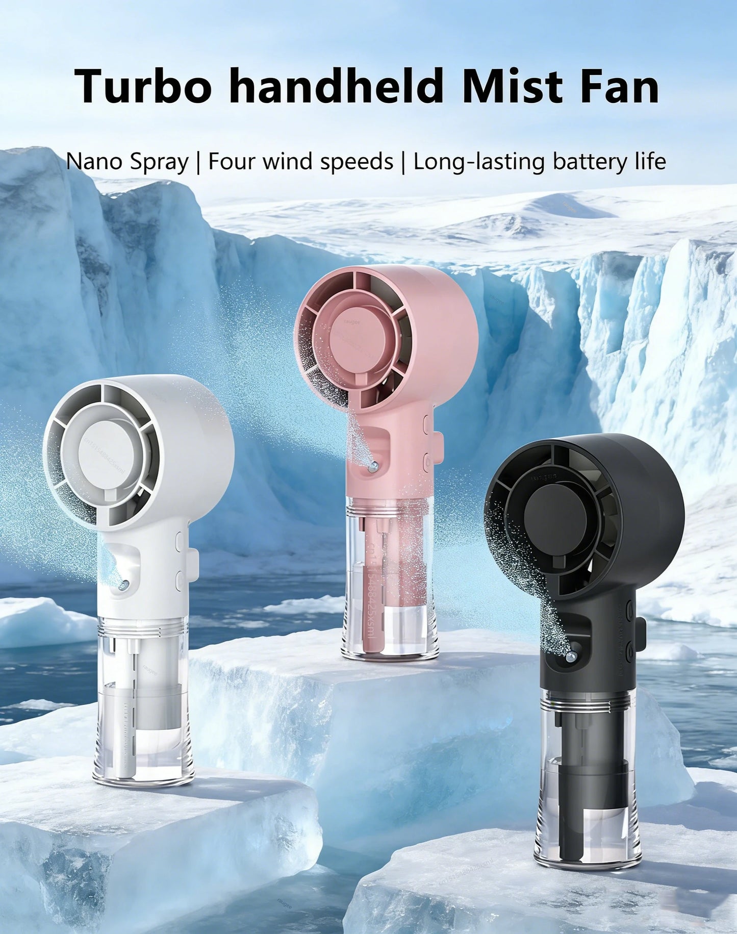 Portable Mini Humidifier Spray Fan Handheld Water Mist Fan Rechargeable Personal Hand Fan Small Water Spray Fan For Outdoor