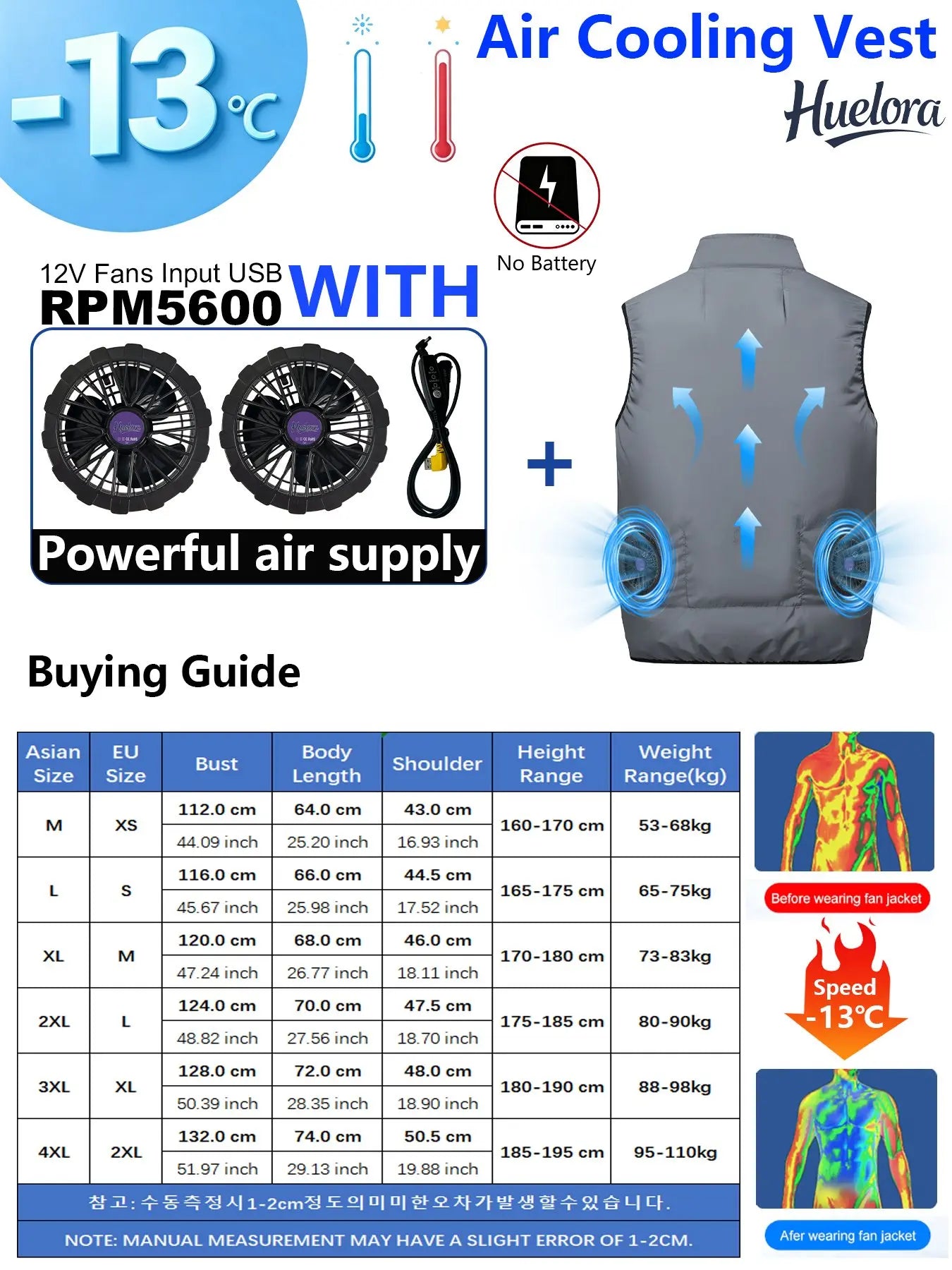 4FAN Solid Color Stand Collar Air Cooling Vest Men Dual Fans USB Summer Work Sleeveless Waistcoat Outdoor Fishing Cooling Jacket